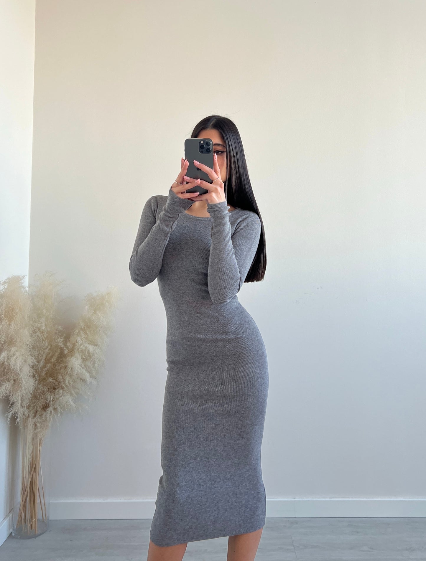 Pullover a righe con spacchi crema