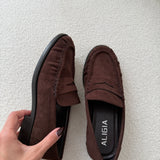 Mocassini Lauren scamosciati brown
