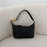 Borsa a spalla intrecciata nera