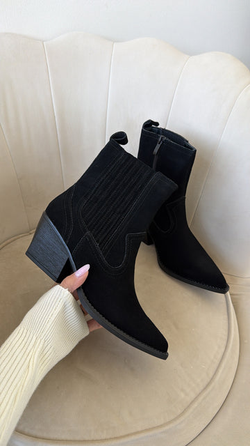 Camperos scamosciato vera pelle basso YY121 black