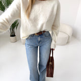 Pullover lana cahsmere seta burro