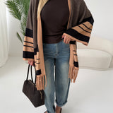 Maxi cardigan Olivia black e camel