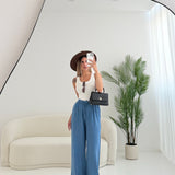 Pantalone semplice 100% cotone blu jeans