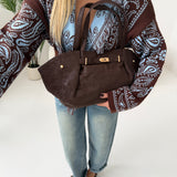 Borsa Nicole in simil pelle brown