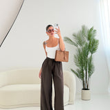 Pantalone semplice 100% cotone brown