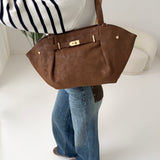 Borsa Nicole in simil pelle tabacco