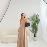 Abito taglio irregolare beige