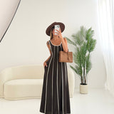 Abito Selene a righe brown