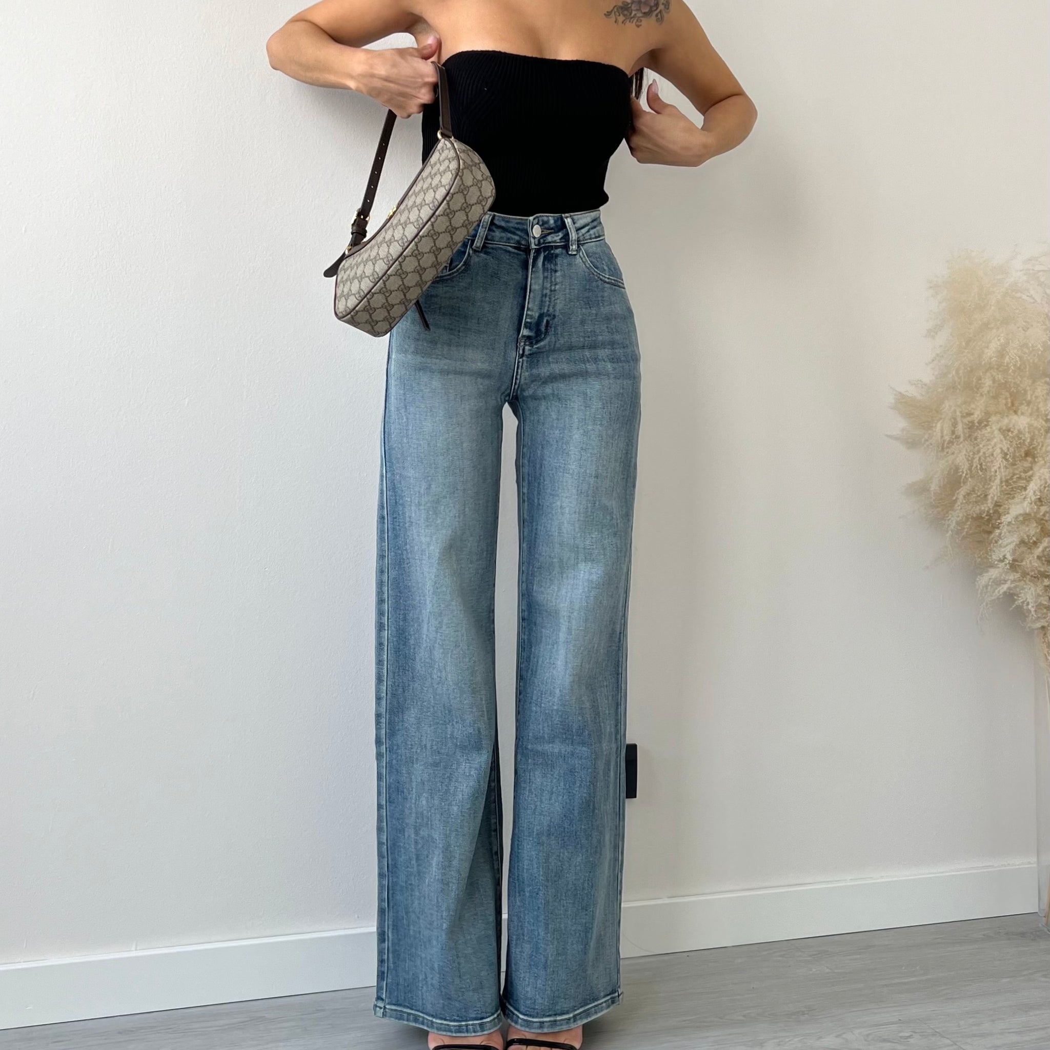 Jeans M2103/10 wide leg blu vintage