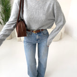 Pullover lana cahsmere seta light grey