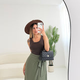 Canotta in cotone 8069 brown