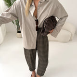 Pantalone baggy corto con elastico principe di Galles verdone