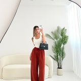 Pantalone semplice 100% cotone ruggine