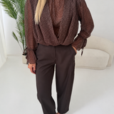 Pantalone cargo balloon brown