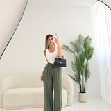 Pantalone semplice 100% cotone verdone