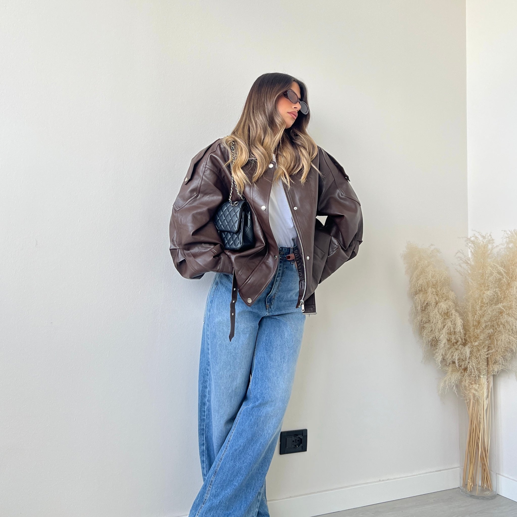 Chiodo oversize testa di moro DA1060