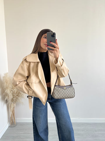 Chiodo oversize beige