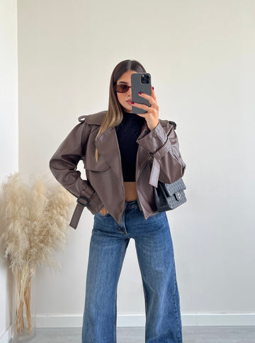 Chiodo oversize testa di moro