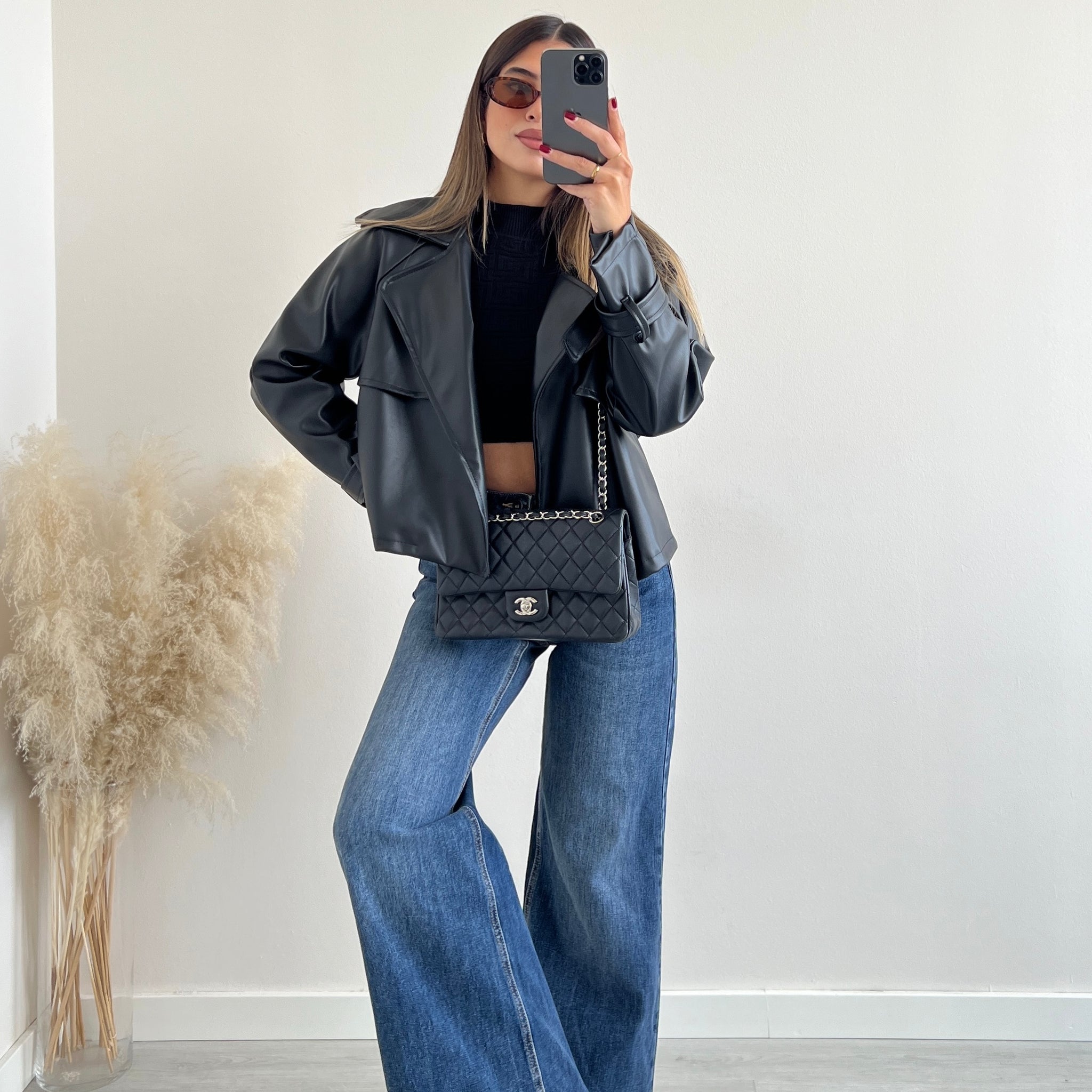 Chiodo oversize nero