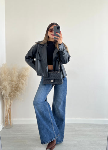 Chiodo oversize nero