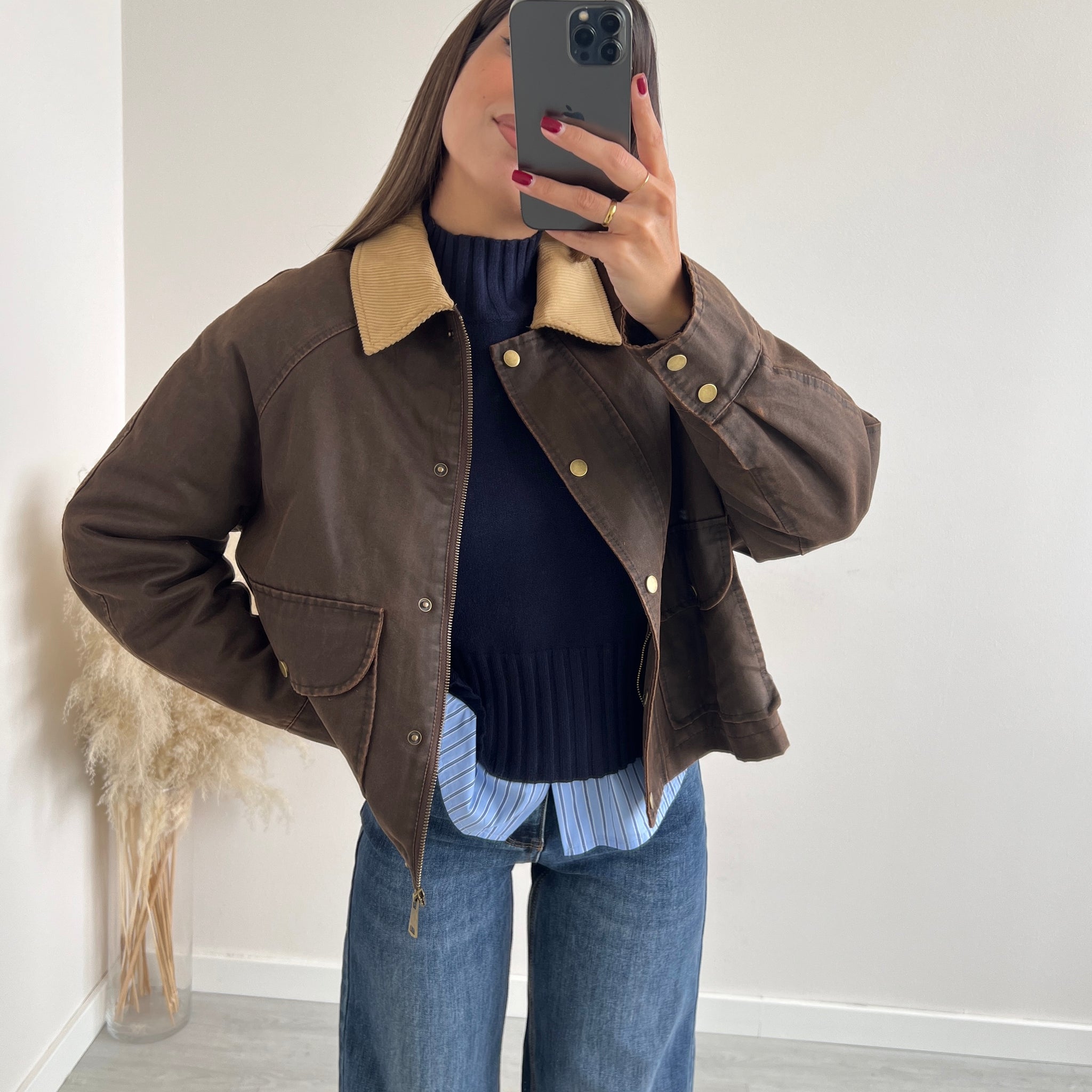 Parka cerato testa di moro
