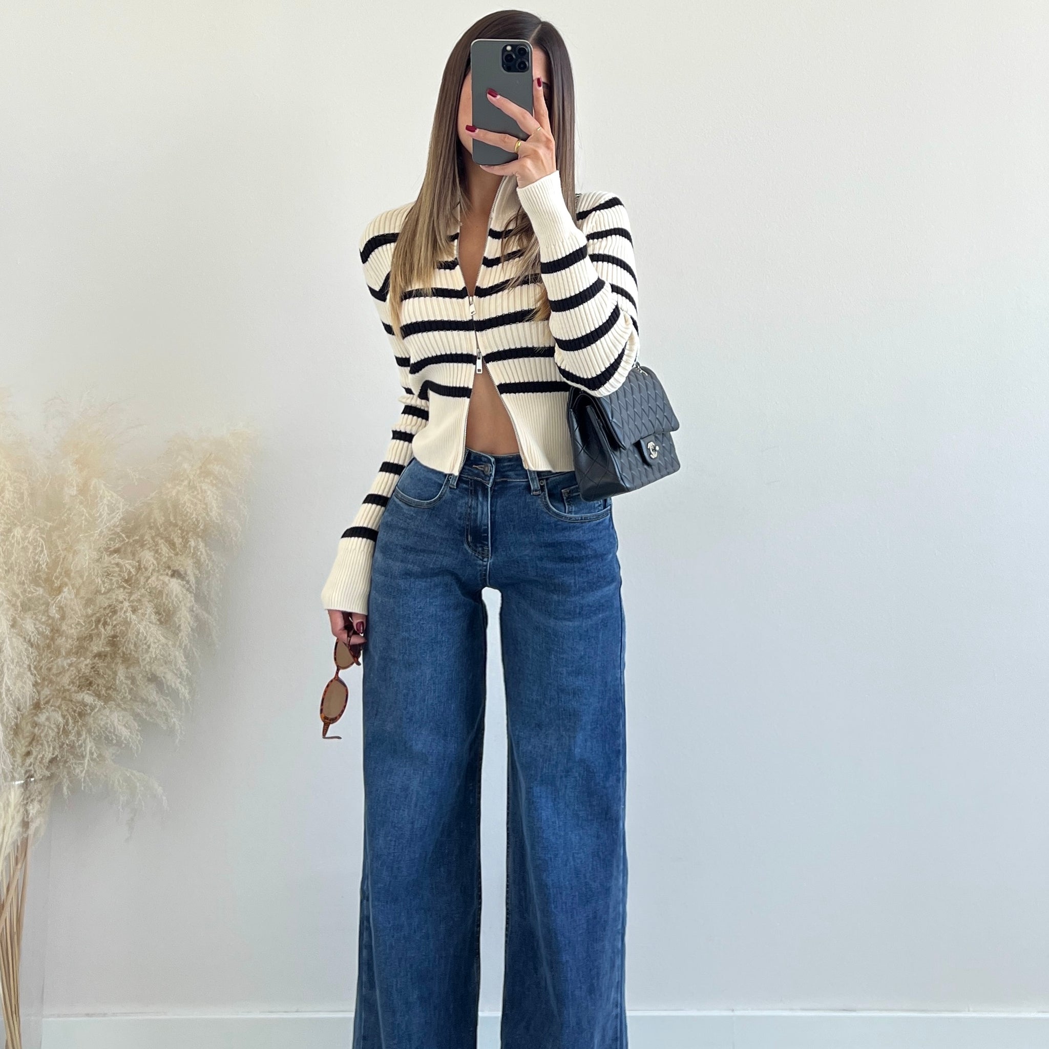 New jeans palazzo blu
