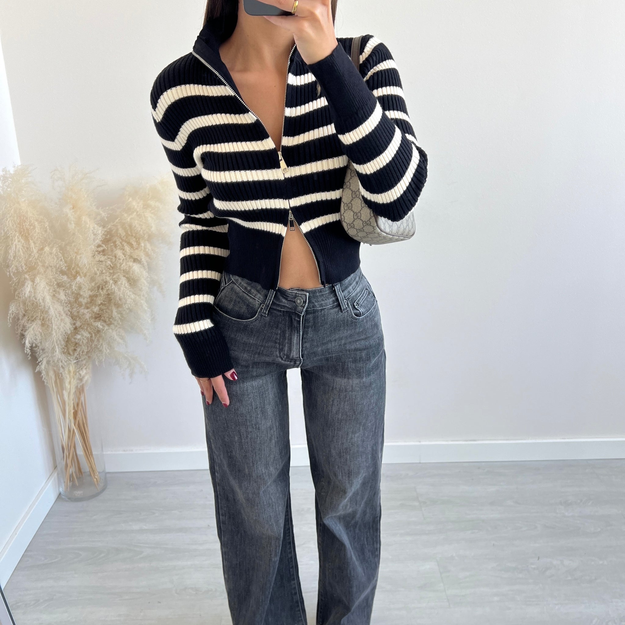 New jeans palazzo nero