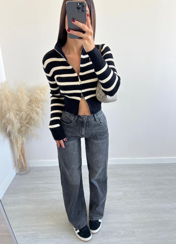 New jeans palazzo nero