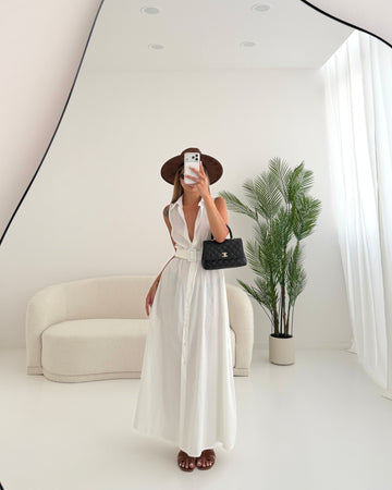Abito Loren in cotone bianco