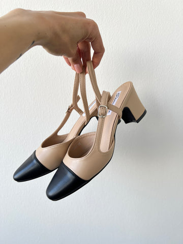 Slingback bicolore E5521