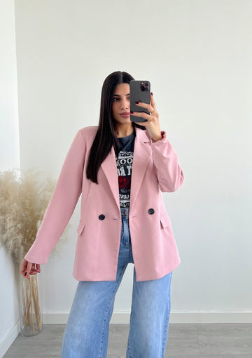 Giacca oversize rosa