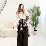 Pantalone di tuta palazzo brown