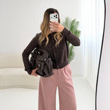 Cardigan rombi a rilievo brown