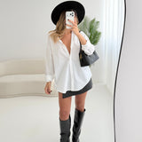 Camicia semplice oversize bianca