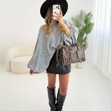 Maxi maglione a pipistrello grey