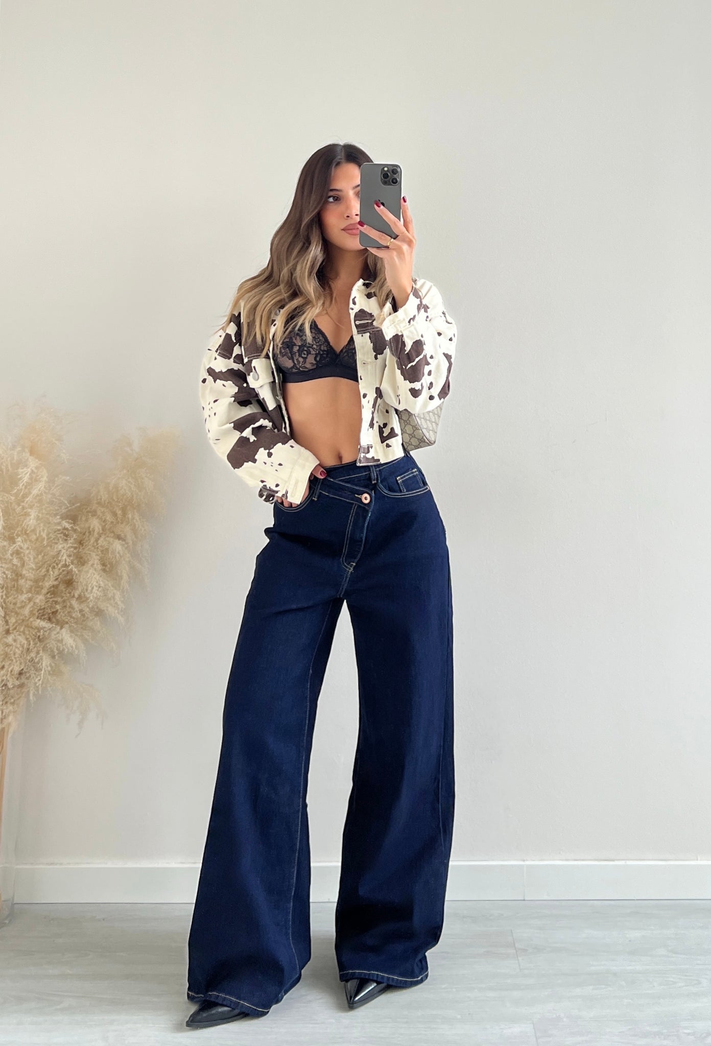 Jeans doppia abbottonatura blu scuro