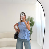 Blusa Office azzurra