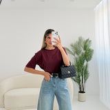 T-shirt basica burgundy