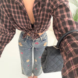 Jeans grey con applicazioni 5451
