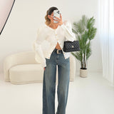 Jeans elasticizzato con cintura 8018