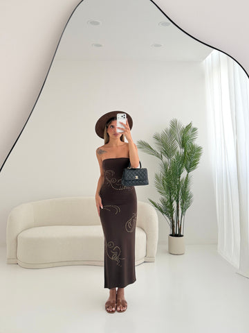 Tubino borchie brown