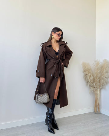 New Coat modello trench testa di moro