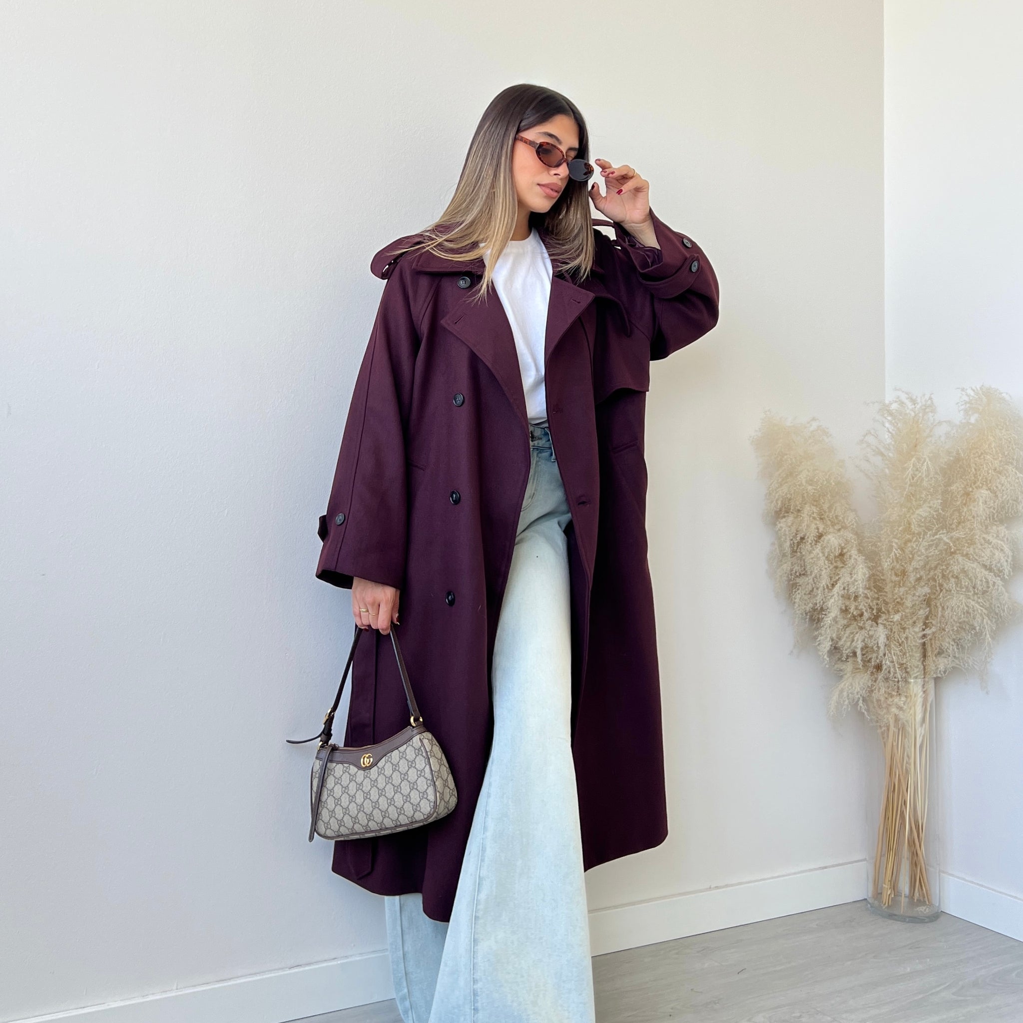 New Coat modello trench vino