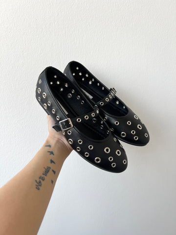 New ballerina con borchie nera 2N5F