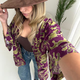 Kimono Osaka viola e verde