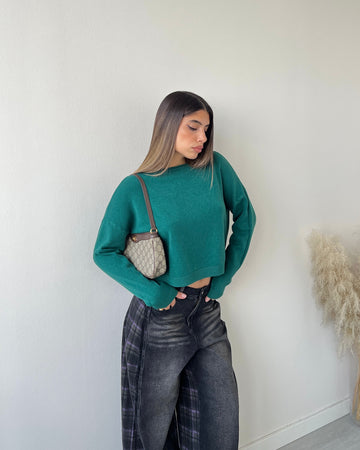 Maglioncino medium basic verde