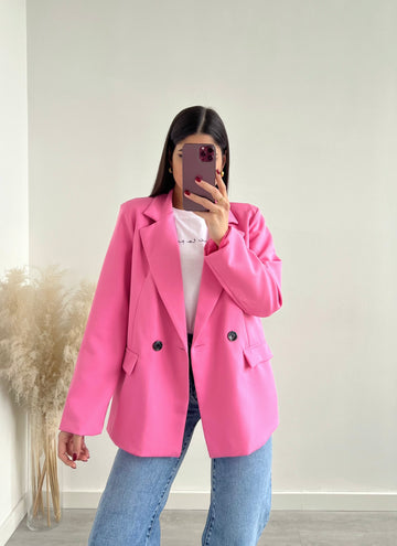 Giacca oversize rosa