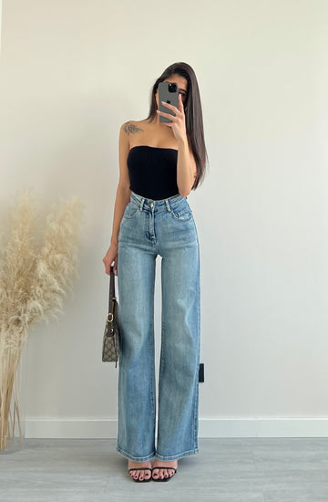 Jeans M2103/10 wide leg blu vintage