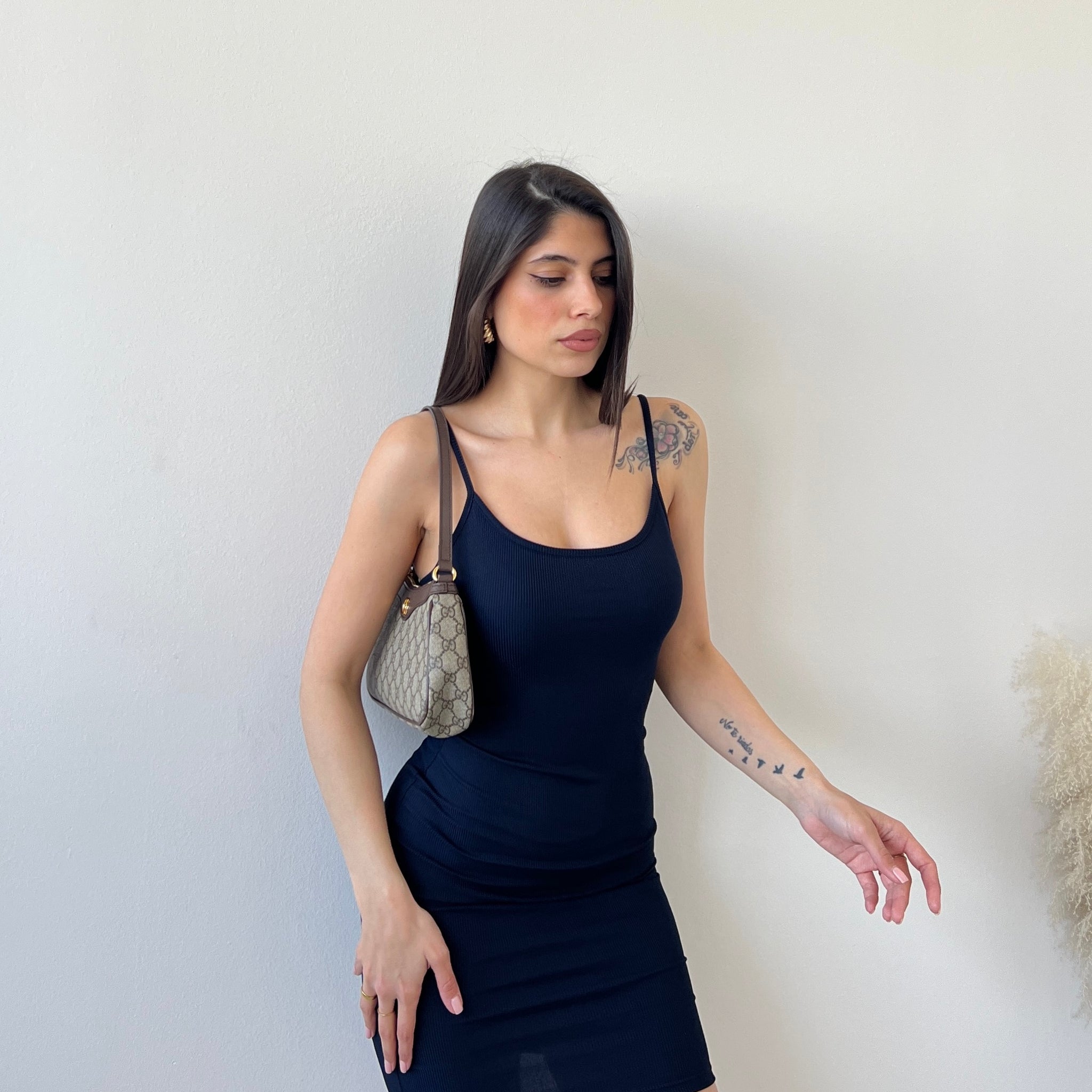 Mini abito a costine blu