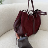 Borsa Louise in vera pelle burgundy